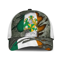 Clan Ocrotty Coat Of Arms - Irish Family Crest Classic Cap DR69 Ocrotty Coat Of Arms Irish Cap   