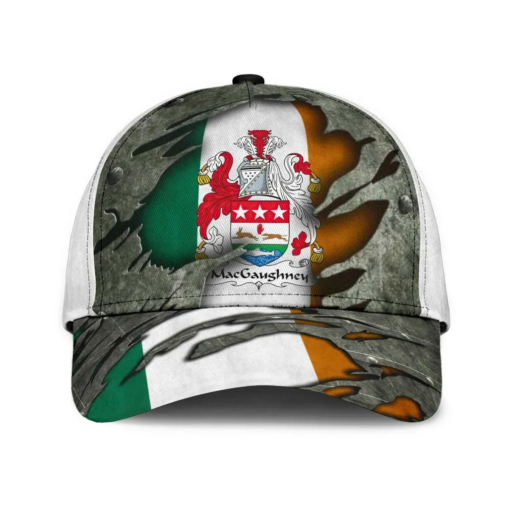 Clan Macgaughney Coat Of Arms - Irish Family Crest Classic Cap LW80 Macgaughney Coat Of Arms Irish Cap   