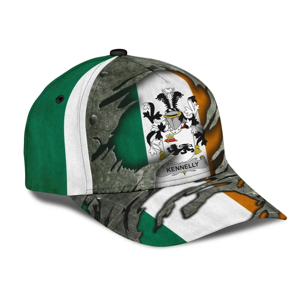 Clan Kennelly Coat Of Arms - Irish Family Crest Classic Cap BT23 Kennelly Coat Of Arms Irish Cap   