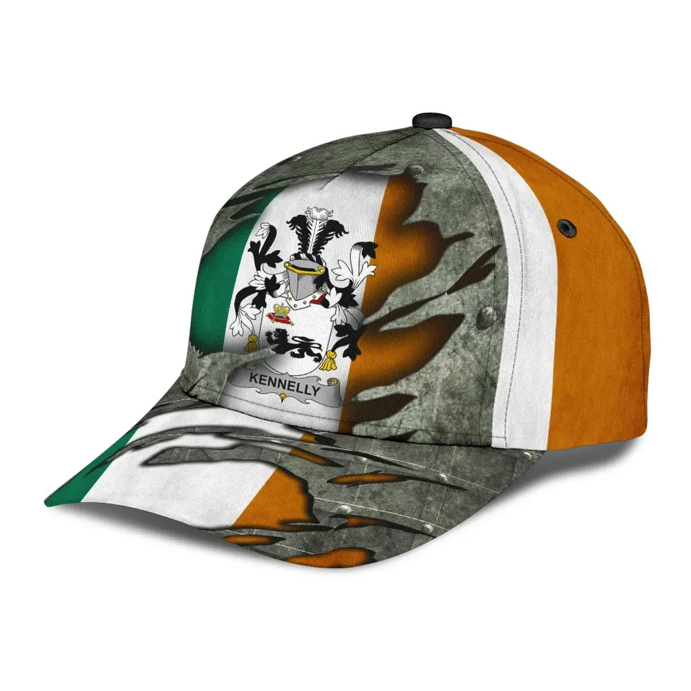 Clan Kennelly Coat Of Arms - Irish Family Crest Classic Cap BT23 Kennelly Coat Of Arms Irish Cap   