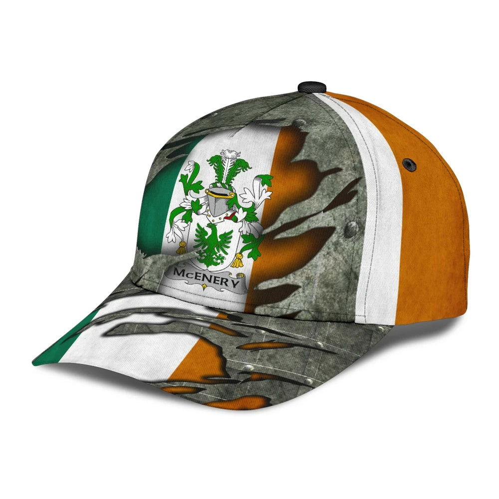 Clan Mcenery Coat Of Arms - Irish Family Crest Classic Cap GU26 Mcenery Coat Of Arms Irish Cap   