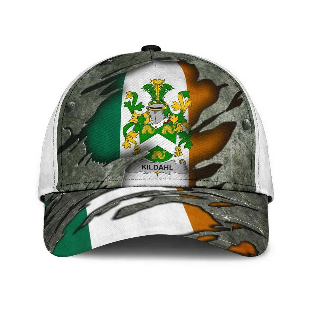 Clan Kildahl Coat Of Arms - Irish Family Crest Classic Cap LM71 Kildahl Coat Of Arms Irish Cap   