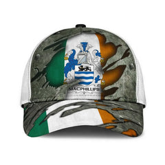 Clan Macphillips Coat Of Arms - Irish Family Crest Classic Cap EM43 Macphillips Coat Of Arms Irish Cap   