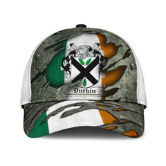 Clan Durkin Coat Of Arms - Irish Family Crest Classic Cap UF53 Durkin Coat Of Arms Irish Cap   