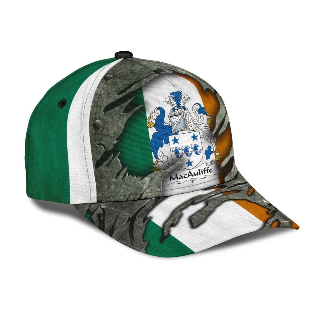 Clan Macauliffe Coat Of Arms - Irish Family Crest Classic Cap HN42 Macauliffe Coat Of Arms Irish Cap   