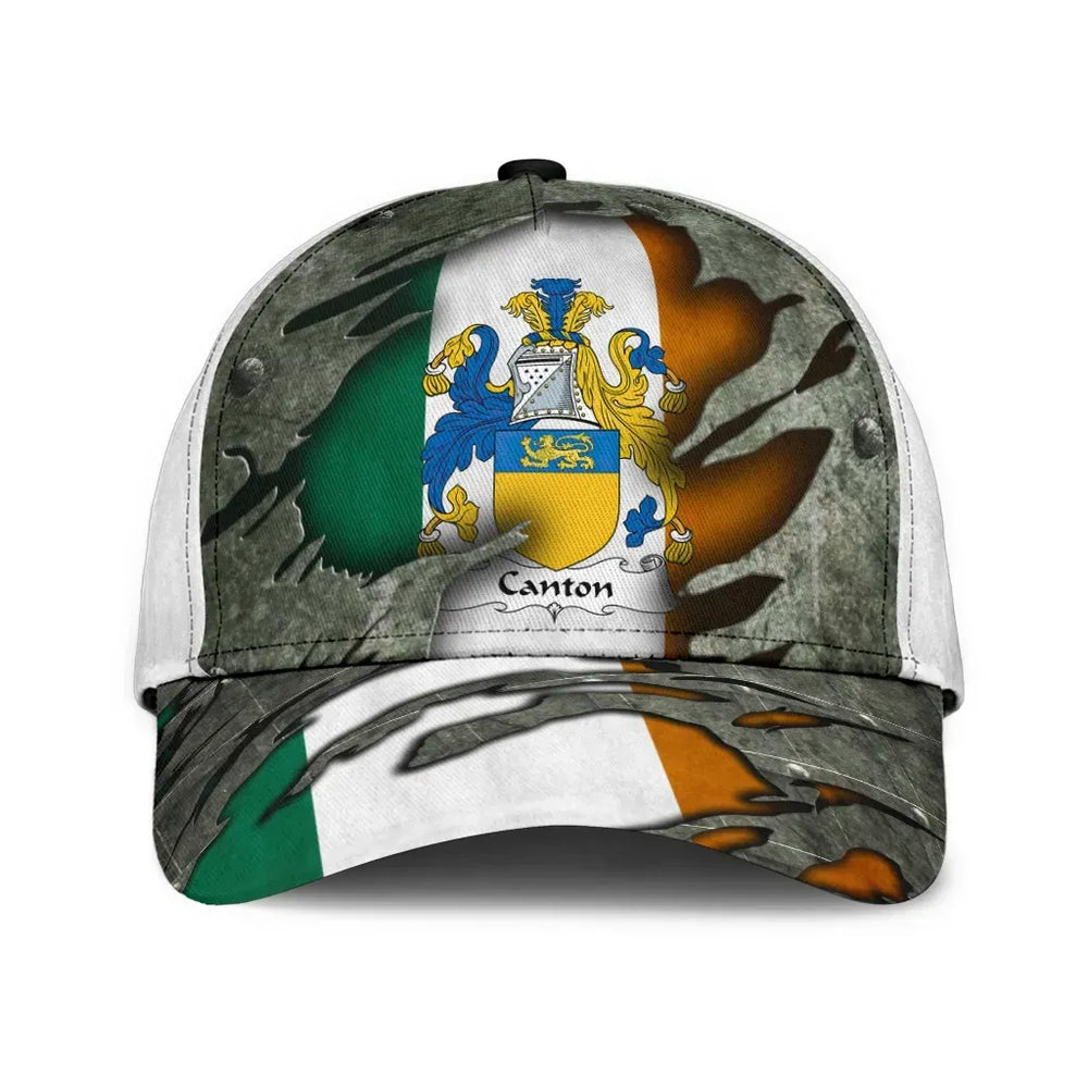 Clan Canton Coat Of Arms - Irish Family Crest Classic Cap HX89 Canton Coat Of Arms Irish Cap   