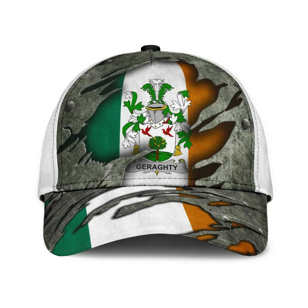 Clan Geraghty Coat Of Arms - Irish Family Crest Classic Cap PE24 Geraghty Coat Of Arms Irish Cap   