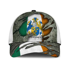 Clan Okenney Coat Of Arms - Irish Family Crest Classic Cap GX56 Okenney Coat Of Arms Irish Cap   
