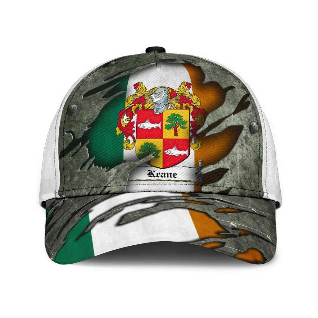 Clan Keane Coat Of Arms - Irish Family Crest Classic Cap QQ23 Keane Coat Of Arms Irish Cap   