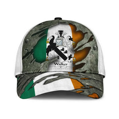 Clan Walker Coat Of Arms - Irish Family Crest Classic Cap TS20 Walker Coat Of Arms Irish Cap   