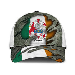 Clan Carney Coat Of Arms - Irish Family Crest Classic Cap CM38 Carney Coat Of Arms Irish Cap   