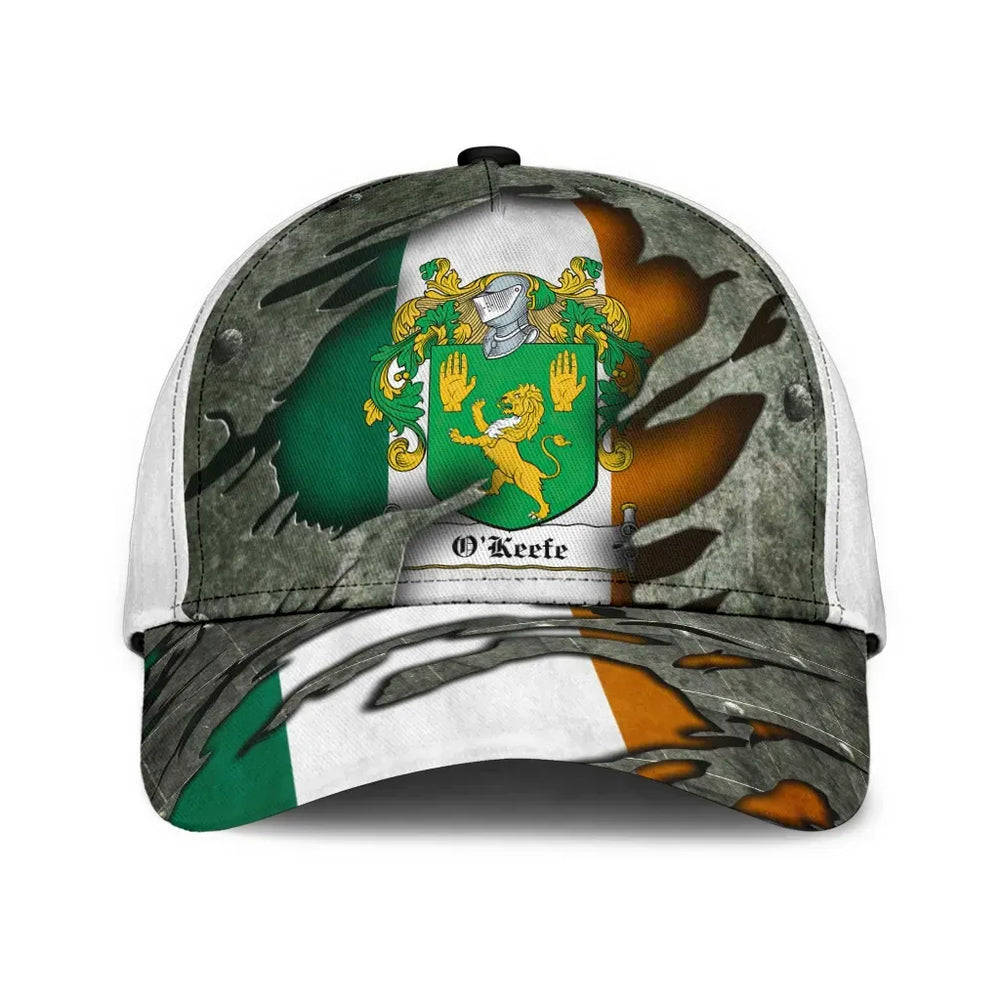 Clan Okeefe Coat Of Arms - Irish Family Crest Classic Cap FI68 Okeefe Coat Of Arms Irish Cap   