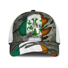 Clan Mcalpine Coat Of Arms - Irish Family Crest Classic Cap YO68 Mcalpine Coat Of Arms Irish Cap   