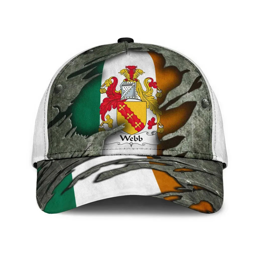 Clan Webb Coat Of Arms - Irish Family Crest Classic Cap ZX68 Webb Coat Of Arms Irish Cap   