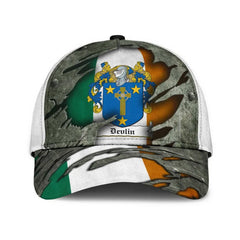 Clan Devlin Coat Of Arms - Irish Family Crest Classic Cap OX14 Devlin Coat Of Arms Irish Cap   