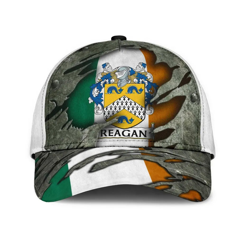Clan Reagan Coat Of Arms - Irish Family Crest Classic Cap XX90 Reagan Coat Of Arms Irish Cap   