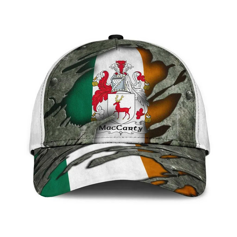 Clan Maccarty Coat Of Arms - Irish Family Crest Classic Cap AV59 Maccarty Coat Of Arms Irish Cap   