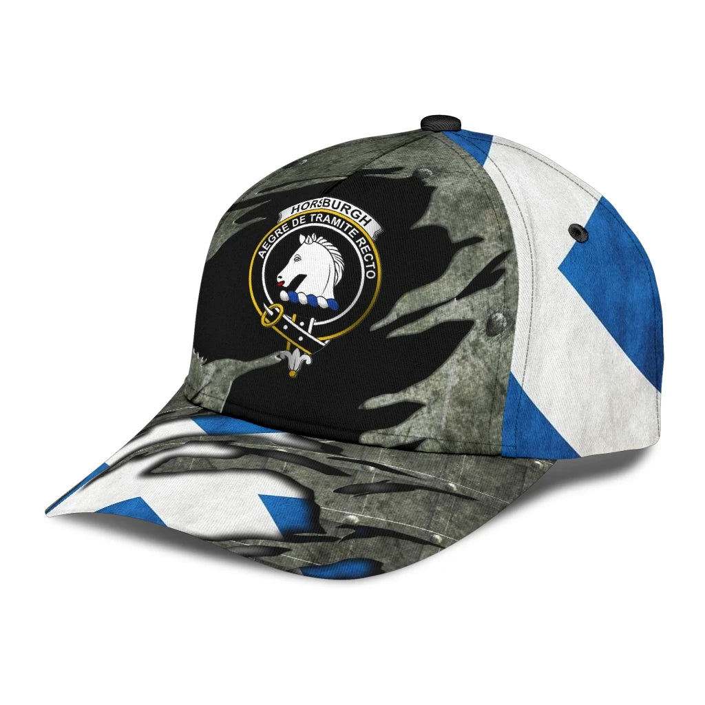 Clan Horsburgh Tartan Crest Classic Cap IO68 Horsburgh Tartan Tartan Cap   