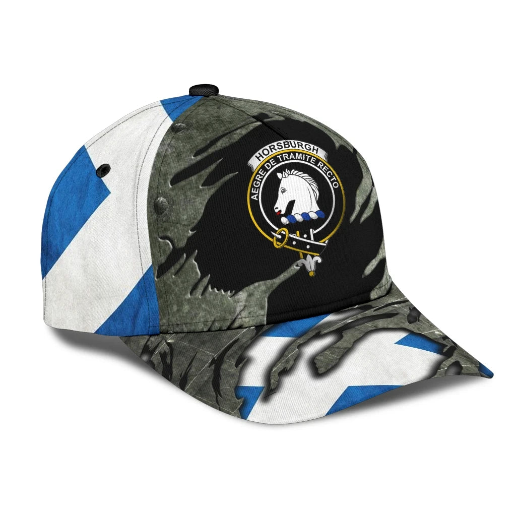 Clan Horsburgh Tartan Crest Classic Cap IO68 Horsburgh Tartan Tartan Cap   