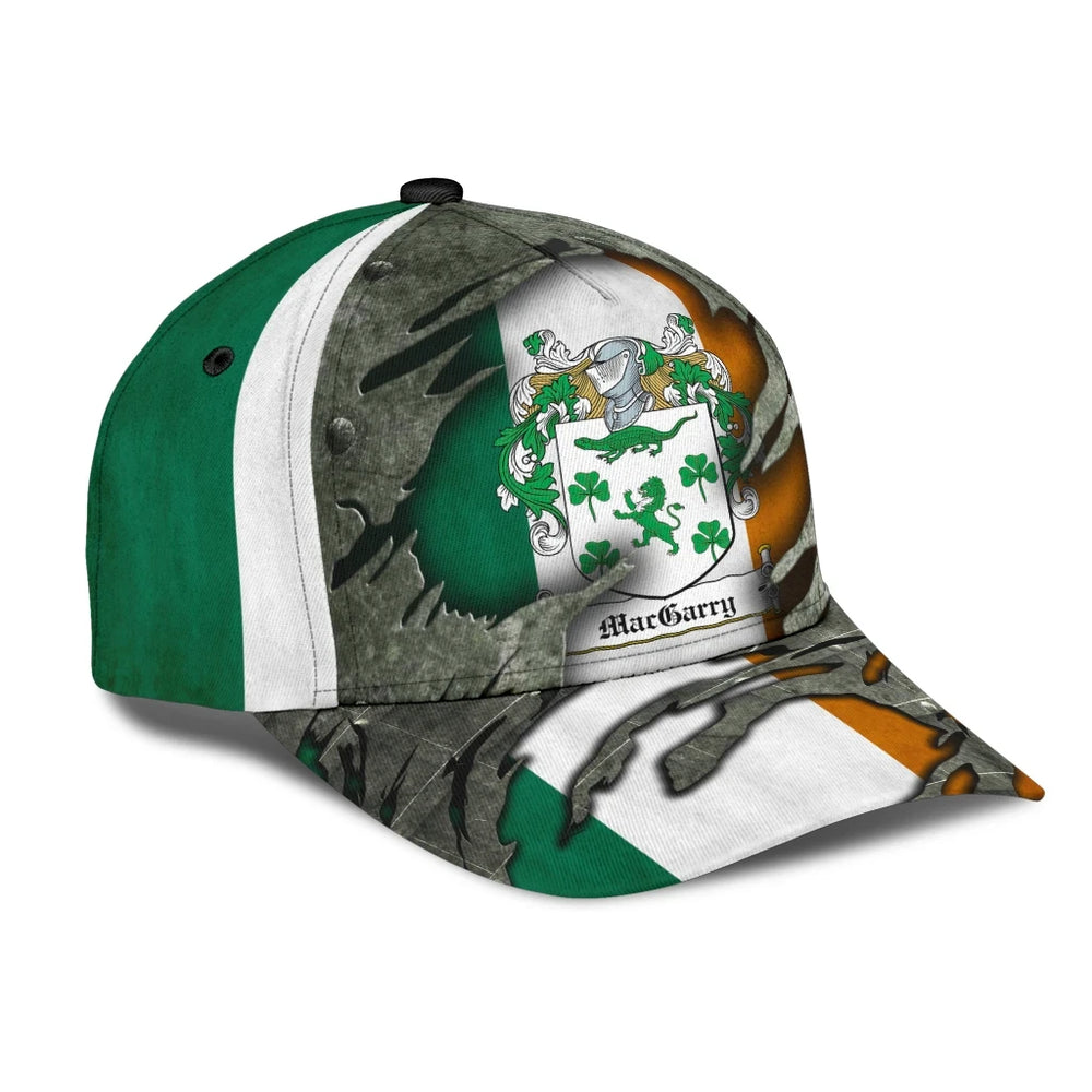 Clan Macgarry Coat Of Arms - Irish Family Crest Classic Cap QS83 Macgarry Coat Of Arms Irish Cap   
