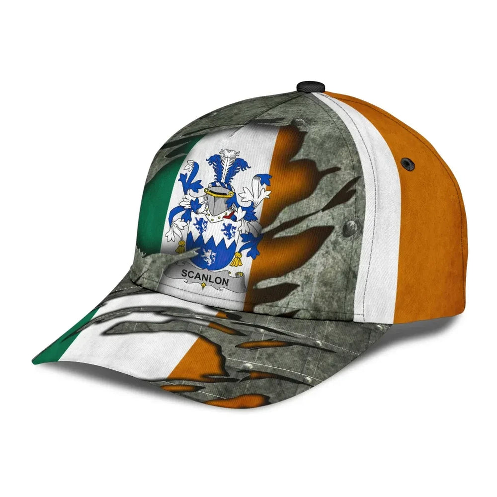 Clan Scanlon Coat Of Arms - Irish Family Crest Classic Cap DR24 Scanlon Coat Of Arms Irish Cap   