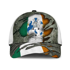 Clan Ohalpenny Coat Of Arms - Irish Family Crest Classic Cap KV60 Ohalpenny Coat Of Arms Irish Cap   