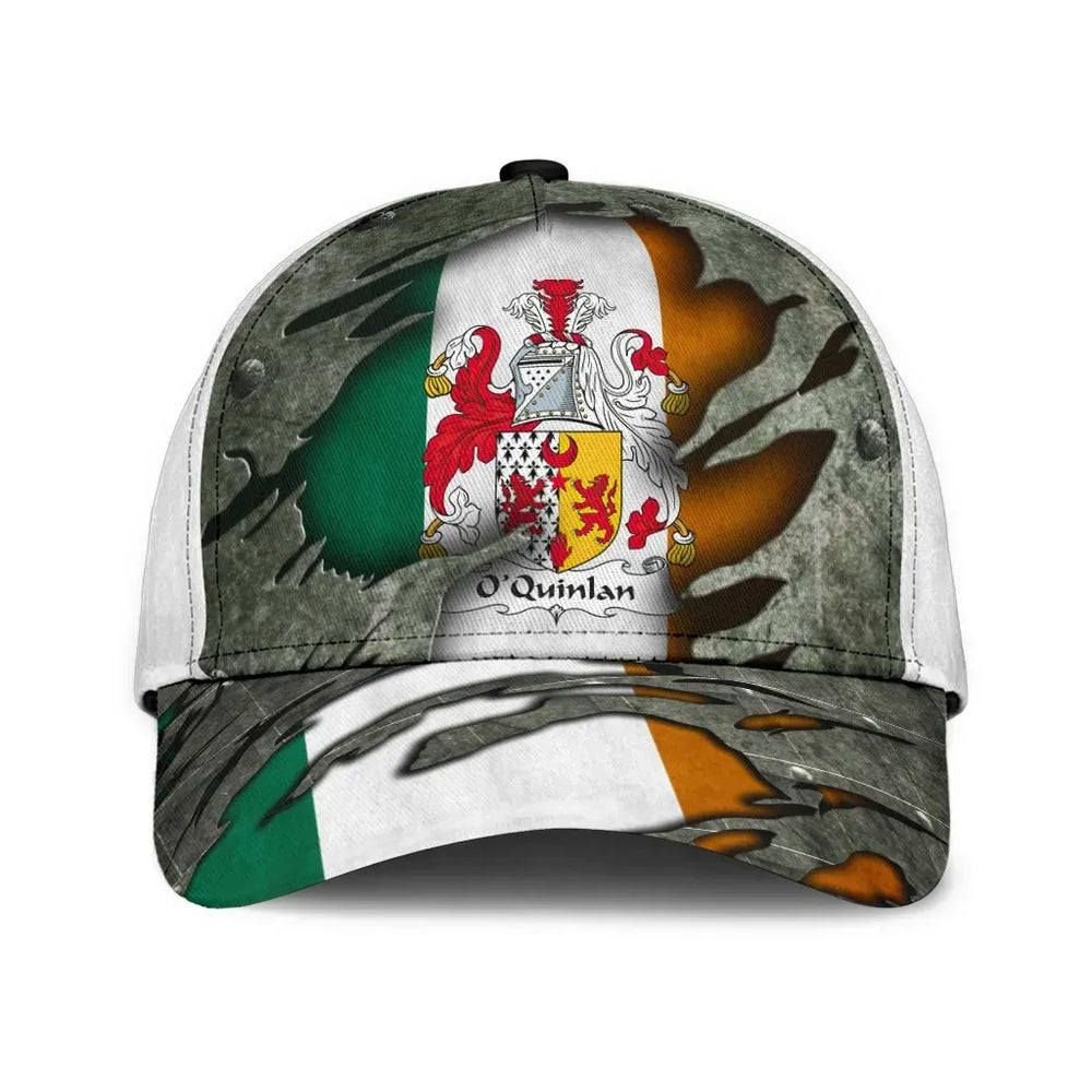 Clan Oquinlan Coat Of Arms - Irish Family Crest Classic Cap KL64 Oquinlan Coat Of Arms Irish Cap   