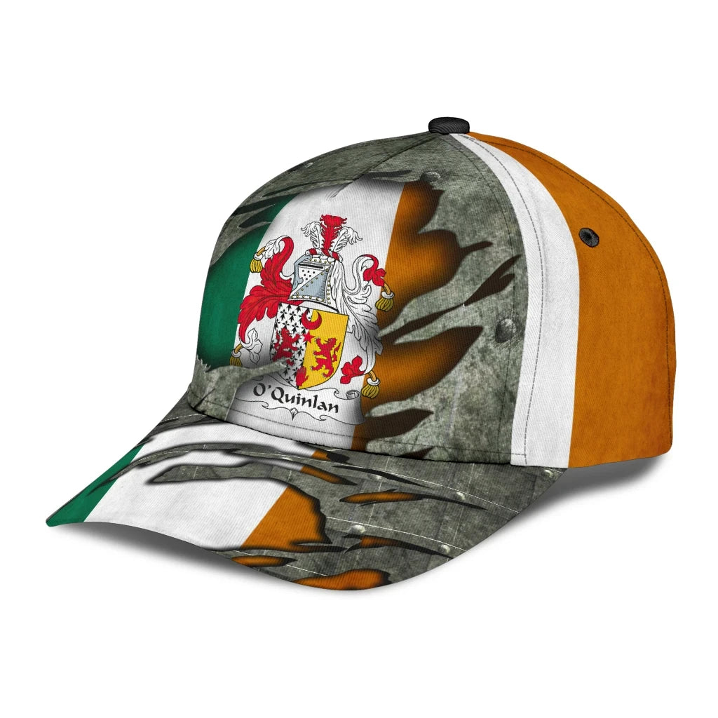 Clan Oquinlan Coat Of Arms - Irish Family Crest Classic Cap KL64 Oquinlan Coat Of Arms Irish Cap   
