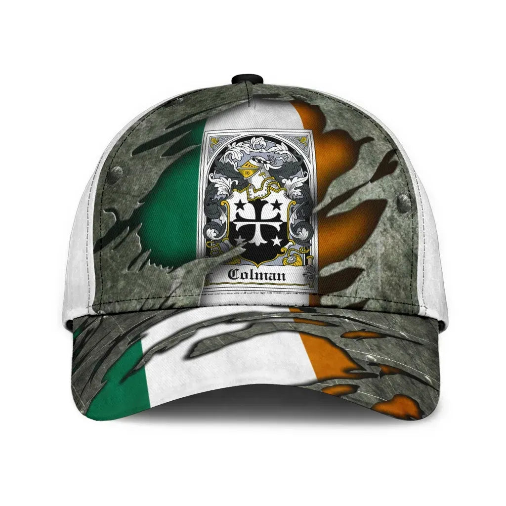 Clan Colman Coat Of Arms - Irish Family Crest Classic Cap CC25 Colman Coat Of Arms Irish Cap   