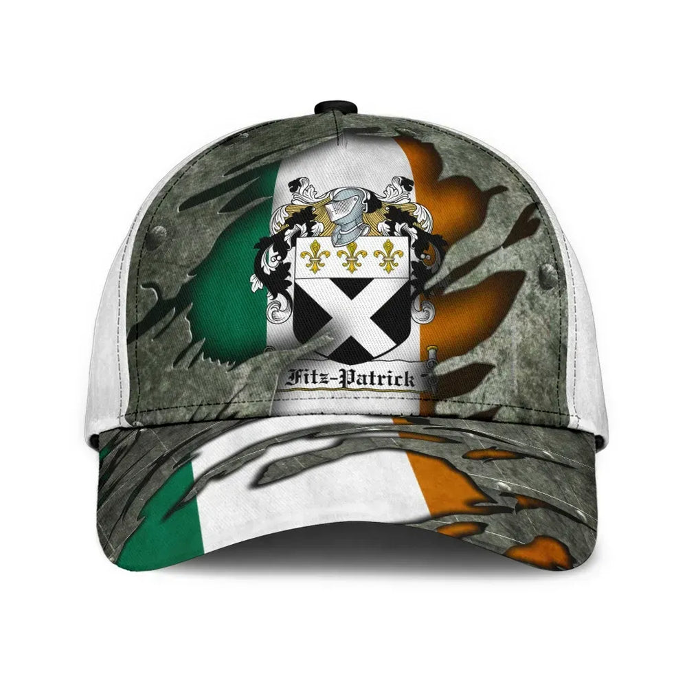 Clan Fitzpatrick Coat Of Arms - Irish Family Crest Classic Cap MT49 Fitzpatrick Coat Of Arms Irish Cap   