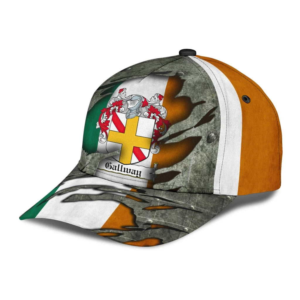 Clan Gallway Coat Of Arms - Irish Family Crest Classic Cap CW56 Gallway Coat Of Arms Irish Cap   