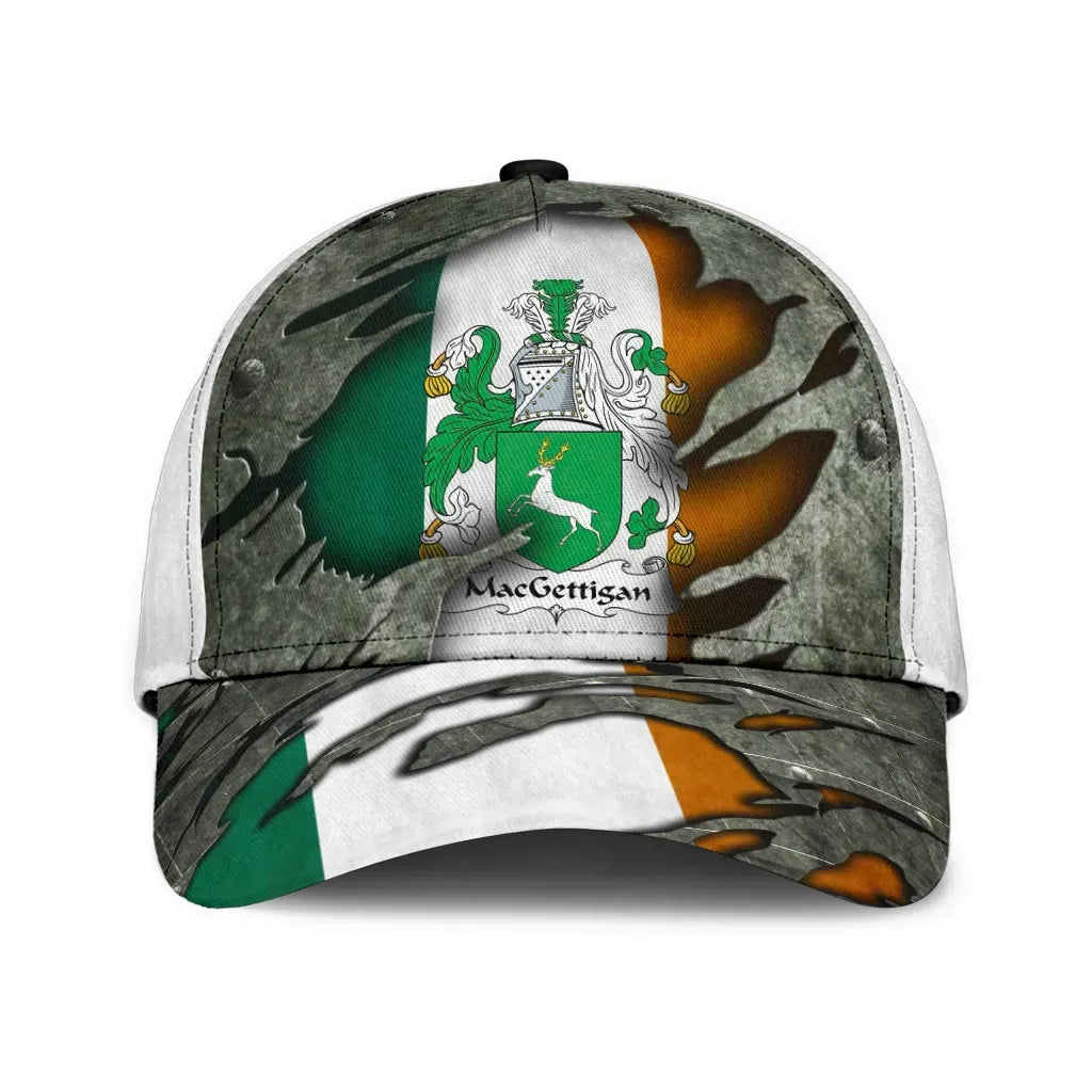 Clan Macgettigan Coat Of Arms - Irish Family Crest Classic Cap QO68 Macgettigan Coat Of Arms Irish Cap   