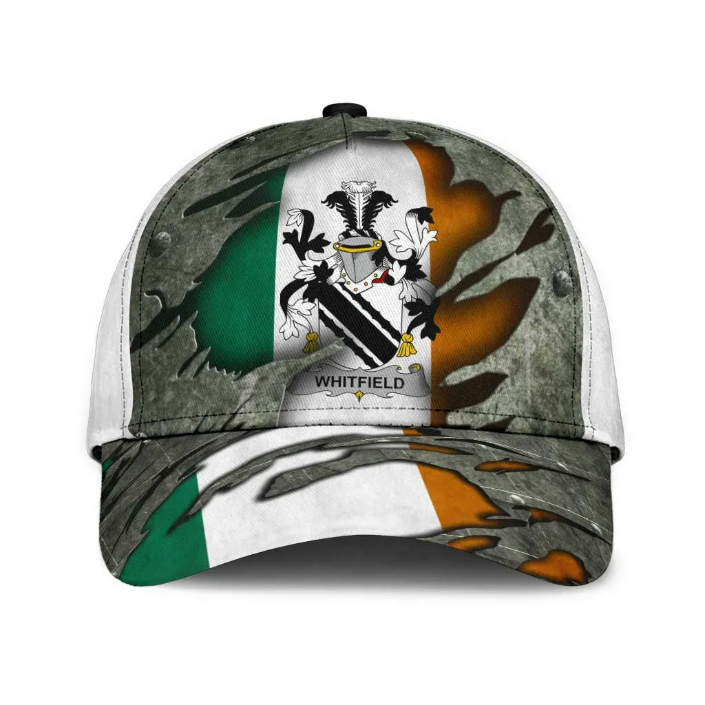 Clan Whitfield Coat Of Arms - Irish Family Crest Classic Cap IZ72 Whitfield Coat Of Arms Irish Cap   