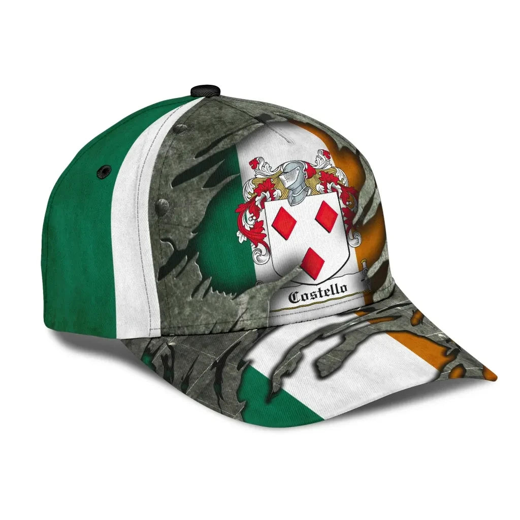 Clan Costello Coat Of Arms - Irish Family Crest Classic Cap LZ80 Costello Coat Of Arms Irish Cap   