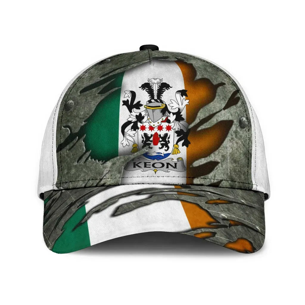 Clan Keon Coat Of Arms - Irish Family Crest Classic Cap AM72 Keon Coat Of Arms Irish Cap   