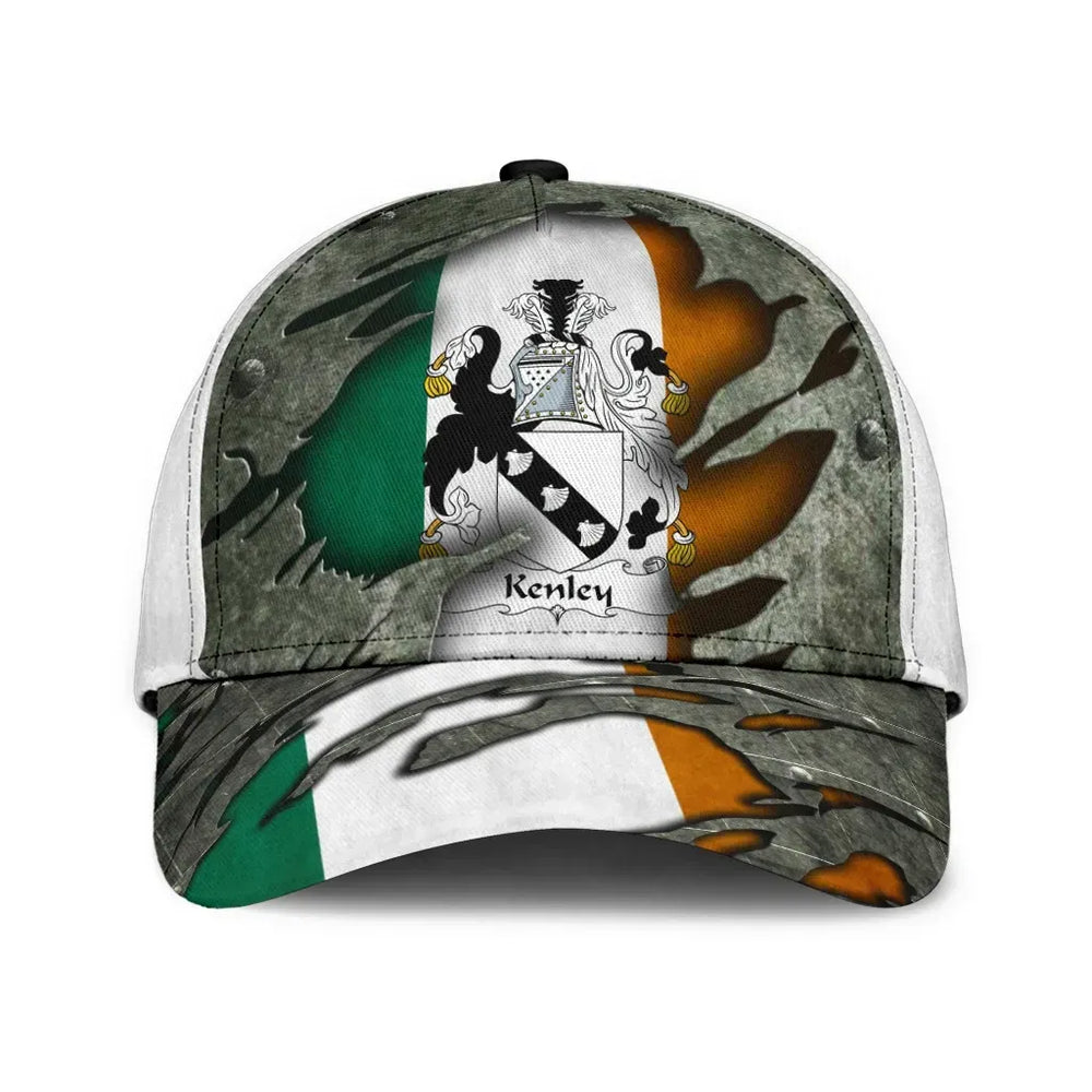 Clan Kenley Coat Of Arms - Irish Family Crest Classic Cap OH87 Kenley Coat Of Arms Irish Cap   