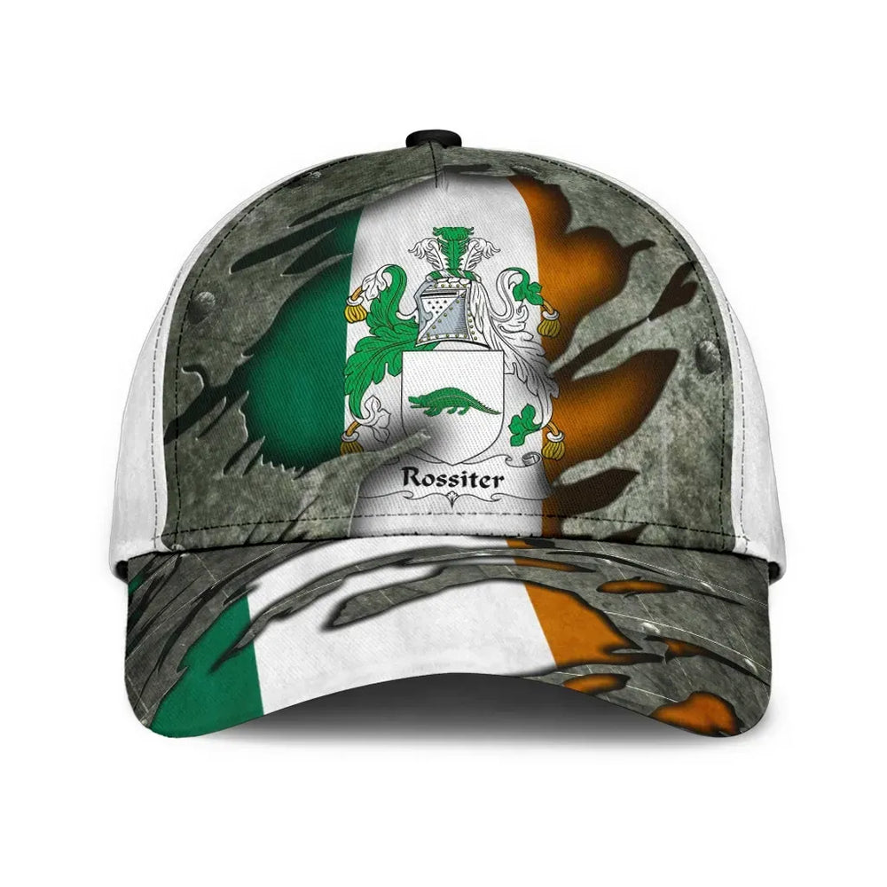 Clan Rossiter Coat Of Arms - Irish Family Crest Classic Cap WT49 Rossiter Coat Of Arms Irish Cap   