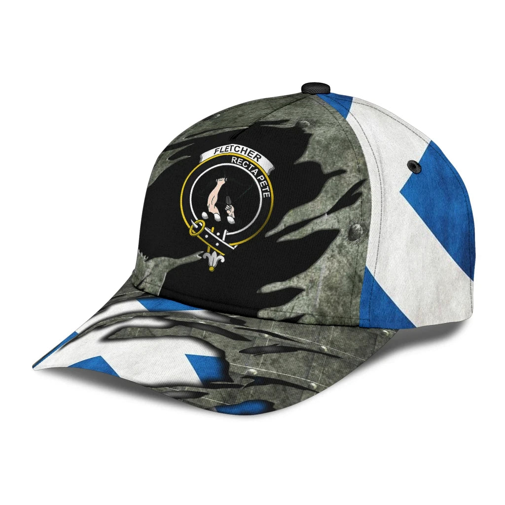Clan Fletcher Modern Tartan Crest Classic Cap LW11 Fletcher Modern Tartan Tartan Cap   