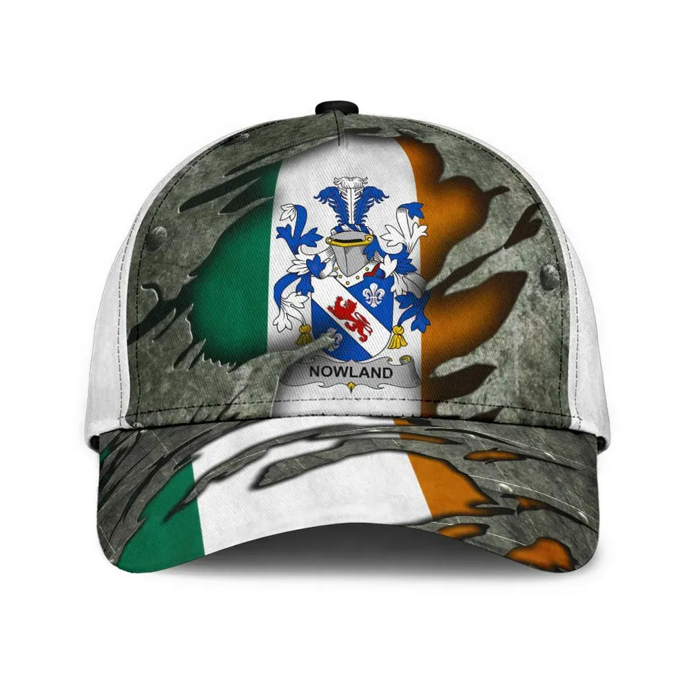 Clan Nowland Coat Of Arms - Irish Family Crest Classic Cap UO36 Nowland Coat Of Arms Irish Cap   