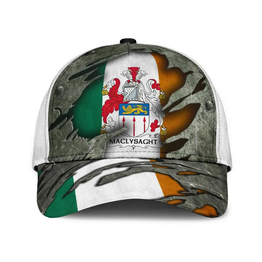 Clan Maclysaght Coat Of Arms - Irish Family Crest Classic Cap EB98 Maclysaght Coat Of Arms Irish Cap   