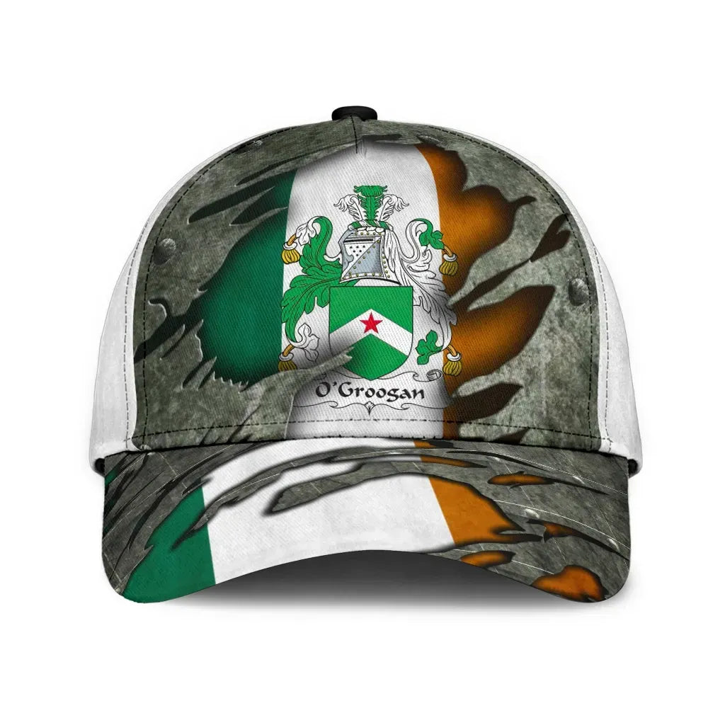 Clan Ogroogan Coat Of Arms - Irish Family Crest Classic Cap EX81 Ogroogan Coat Of Arms Irish Cap   