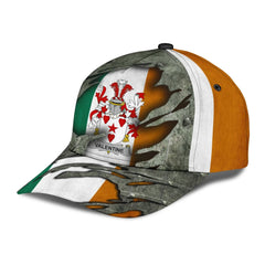 Clan Valentine Coat Of Arms - Irish Family Crest Classic Cap QD25 Valentine Coat Of Arms Irish Cap   
