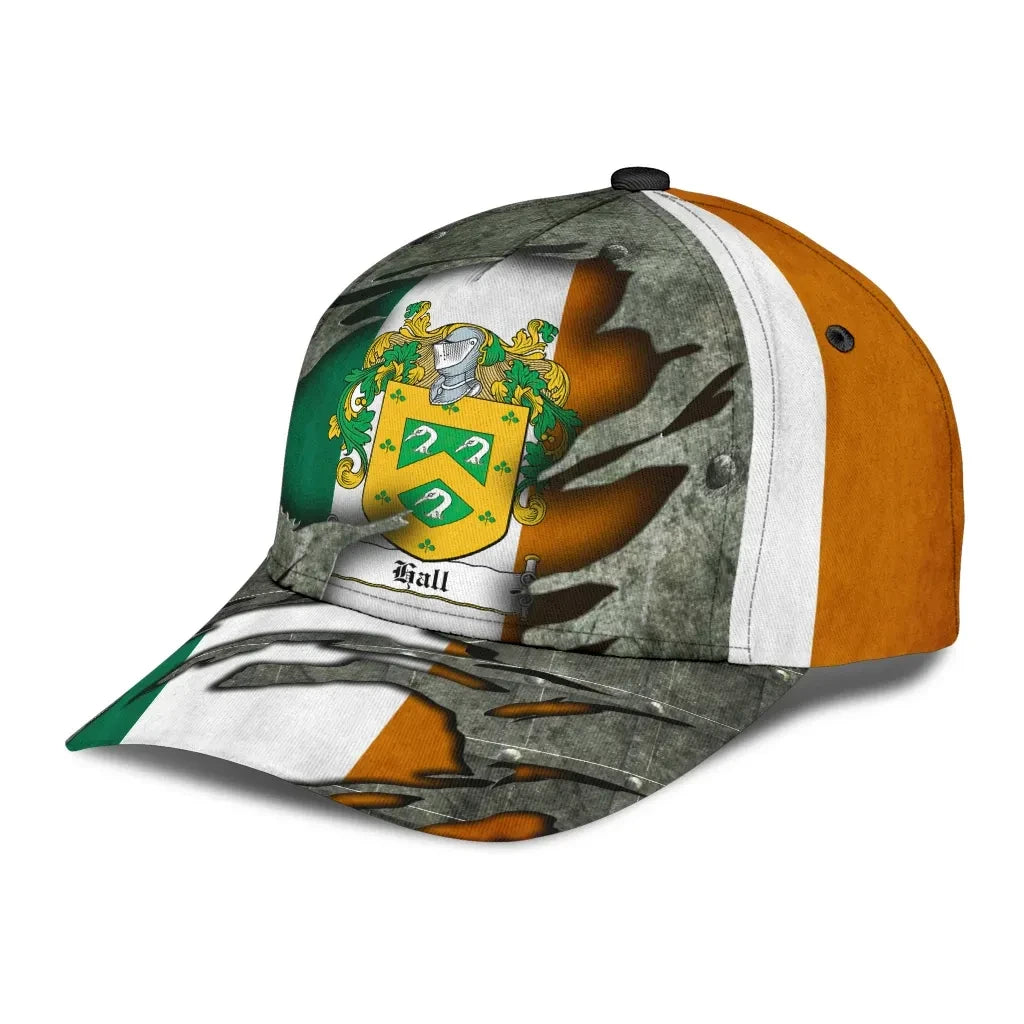 Clan Hall Coat Of Arms - Irish Family Crest Classic Cap NT88 Hall Coat Of Arms Irish Cap   