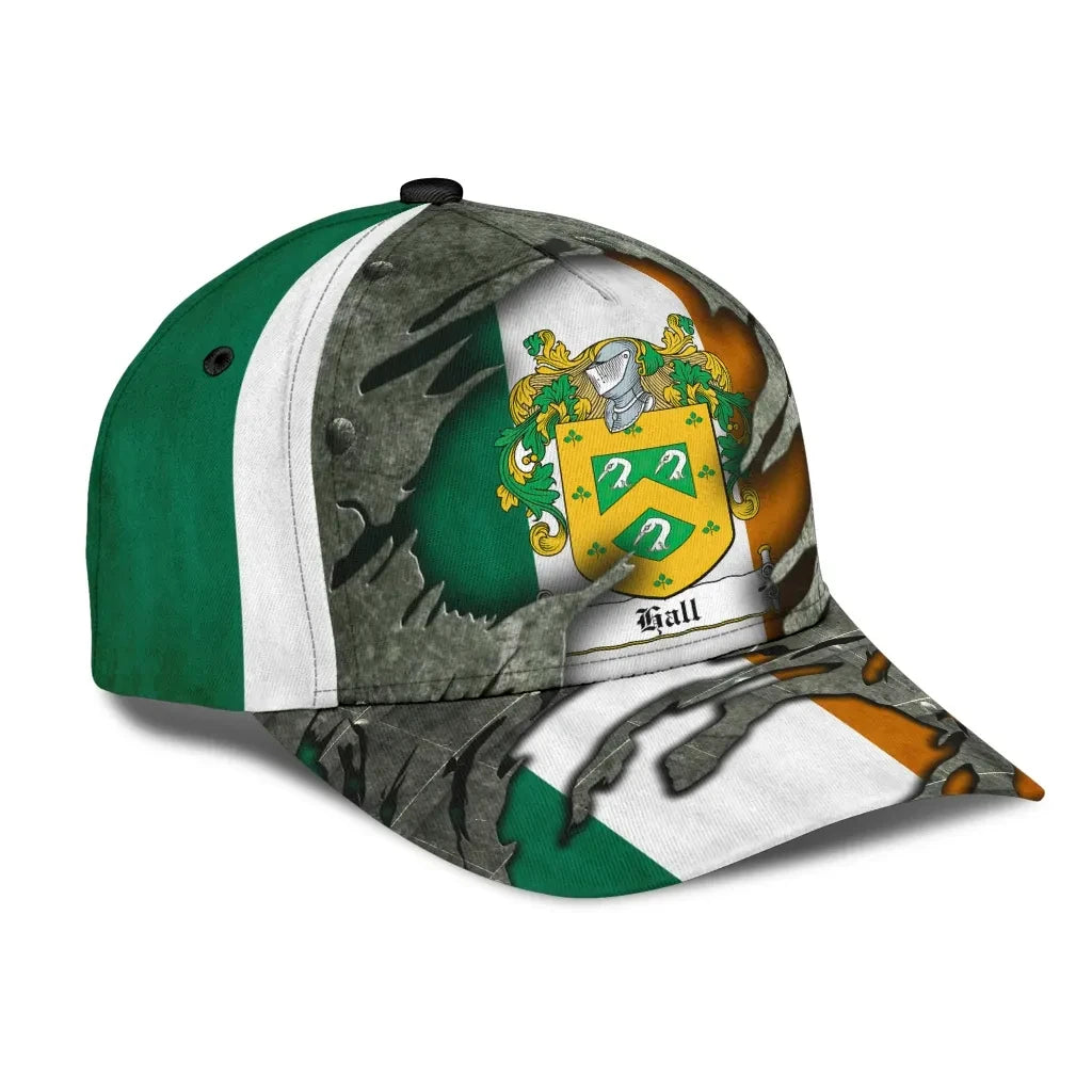 Clan Hall Coat Of Arms - Irish Family Crest Classic Cap NT88 Hall Coat Of Arms Irish Cap   