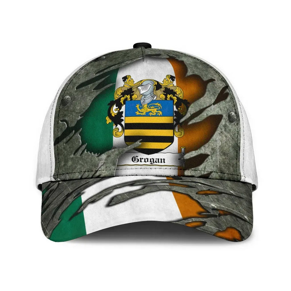 Clan Grogan Coat Of Arms - Irish Family Crest Classic Cap YN26 Grogan Coat Of Arms Irish Cap   
