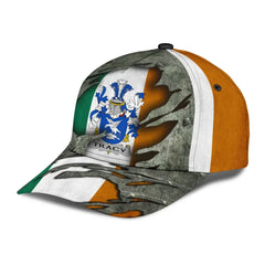 Clan Tracy Coat Of Arms - Irish Family Crest Classic Cap RX36 Tracy Coat Of Arms Irish Cap   