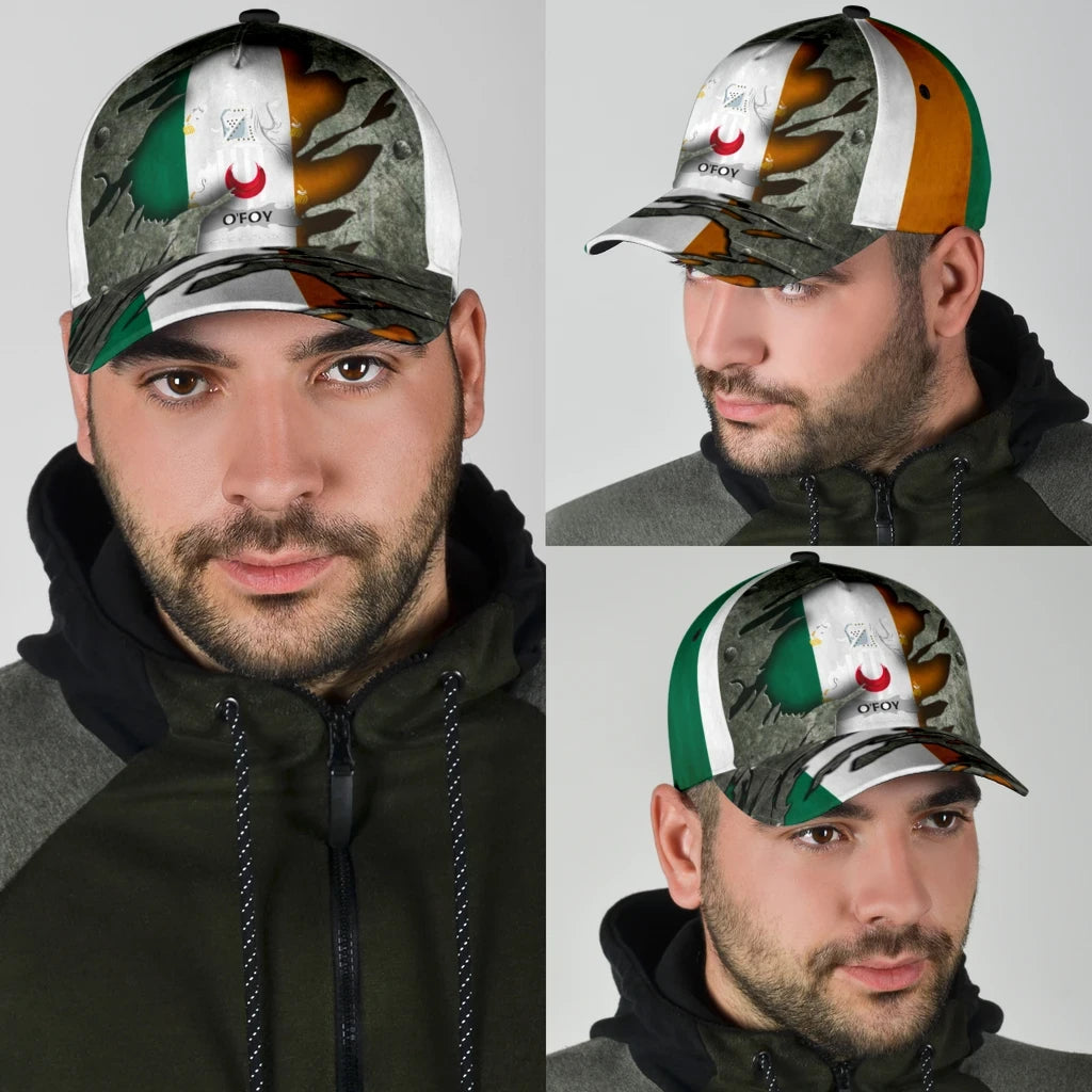 Clan Ofoy Coat Of Arms - Irish Family Crest Classic Cap EM80 Ofoy Coat Of Arms Irish Cap   