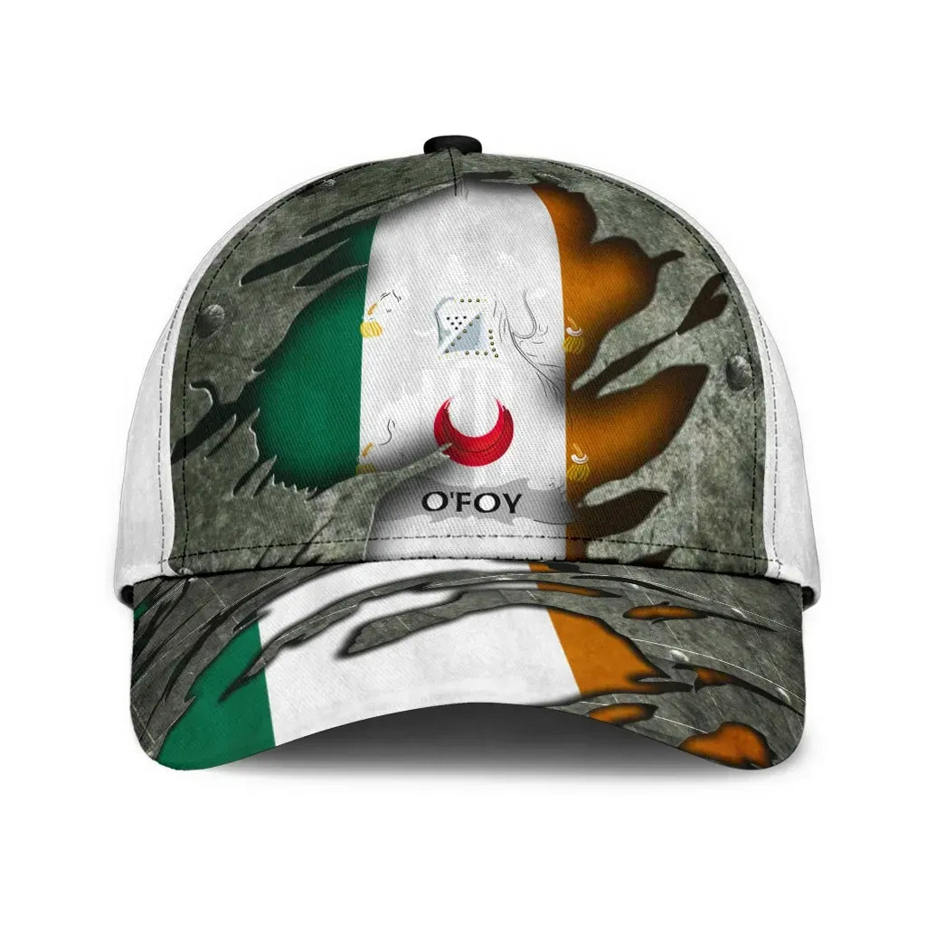 Clan Ofoy Coat Of Arms - Irish Family Crest Classic Cap EM80 Ofoy Coat Of Arms Irish Cap   
