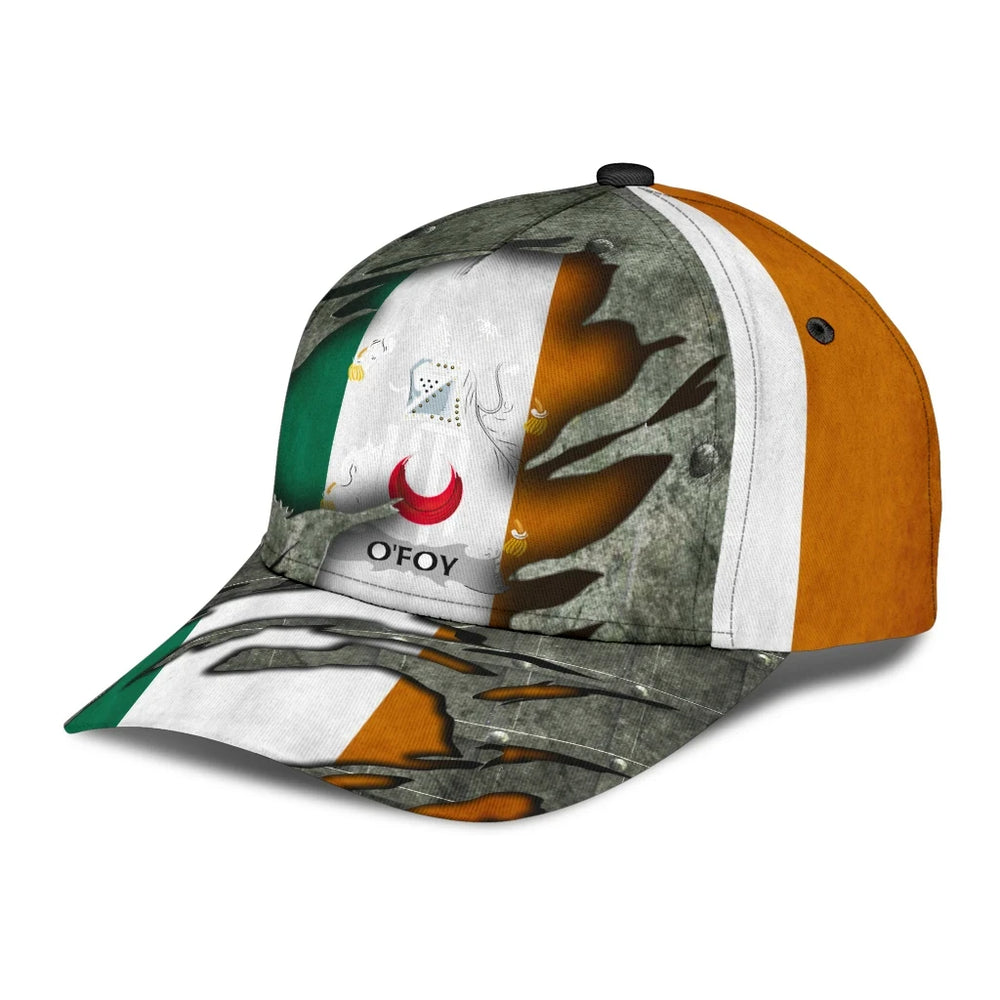 Clan Ofoy Coat Of Arms - Irish Family Crest Classic Cap EM80 Ofoy Coat Of Arms Irish Cap   