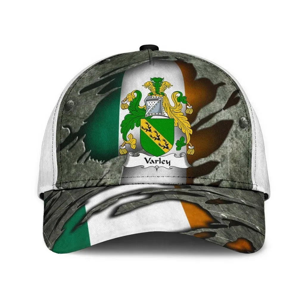 Clan Varley Coat of Arms - Irish Family Crest Classic Cap KA27 Universal Fit Irish Cap   